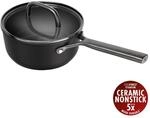 ZWILLING Milano Stieltopf mit Glasdeckel 18 cm, Aluminium, Schwarz