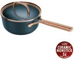 ZWILLING Milano Stieltopf mit Glasdeckel 18 cm, Aluminium, Blau