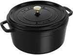 Staub La Cocotte Cocotte 30 cm, rund, Schwarz, Gusseisen