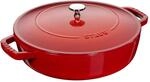 Staub Braisers Br&auml;ter mit Chistera Drop-Structure 28 cm, rund, Kirsch-Rot,