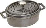 Staub La Cocotte Cocotte 17 cm, oval, Graphit-Grau, Gusseisen