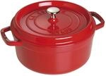 Staub La Cocotte Cocotte 24 cm, rund, Kirsch-Rot, Gusseisen