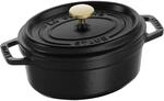 Staub La Cocotte Cocotte 15 cm, oval, Schwarz, Gusseisen