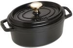 Staub La Cocotte Cocotte 17 cm, oval, Schwarz, Gusseisen