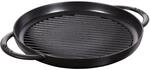 Staub Grill Pans Pure Grill 30 cm, rund, Schwarz, Gusseisen