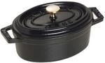 Staub La Cocotte Mini Cocotte 11 cm, oval, Schwarz, Gusseisen