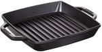 Staub Grill Pans Grillpfanne 23 cm, quadratisch, Schwarz, Gusseisen