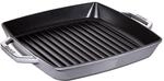 Staub Grill Pans Grillpfanne 28 cm, quadratisch, Graphit-Grau, Gusseisen