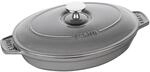 Staub Specialities Ofenform mit Deckel 23 cm, oval, Graphit-Grau, Gusseisen