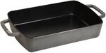 Staub Specialities Ofenform 30 x 20 cm, rechteckig, Graphit-Grau, Gusseisen