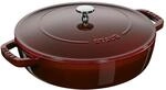 Staub Braisers Br&auml;ter mit Chistera Drop-Structure 24 cm, rund, Grenadine-Rot,