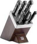 ZWILLING Gourmet 7-tlg, Selbstsch&auml;rfender Messerblock, Braun