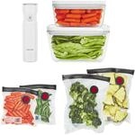 ZWILLING Fresh & Save Vakuum Starter Set, Glas / M/L, 7-tlg, Wei&szlig;