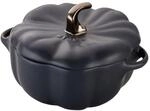 Staub Ceramique Cocotte 15 cm, K&uuml;rbis, Schwarz, Keramik