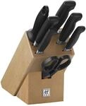 ZWILLING VIER STERNE 8-tlg, Messerblockset, Natur