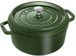 Staub La Cocotte Cocotte 24 cm, rund, Basilikum-Gr&uuml;n, Gusseisen