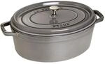 Staub La Cocotte Cocotte 33 cm, oval, Graphit-Grau, Gusseisen