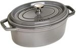 Staub La Cocotte Cocotte 23 cm, oval, Graphit-Grau, Gusseisen