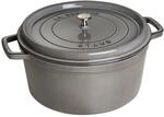 Staub La Cocotte Cocotte 34 cm, rund, Graphit-Grau, Gusseisen