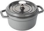 Staub La Cocotte Cocotte 16 cm, rund, Graphit-Grau, Gusseisen