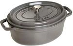 Staub La Cocotte Cocotte 27 cm, oval, Graphit-Grau, Gusseisen