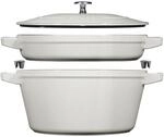 Staub Stackable Set Kochtopfset Stackable 2-tlg, rund, Weisser Tr&uuml;ffel, Gusseisen