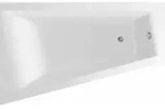 Raumspar Badewanne 160x100x42cm, ohne F&uuml;sse, links, weiss