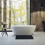 RIHO Bilbao - Freistehende Badewanne (wei&szlig; matt) 150x75x55,5 cm