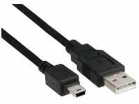 InLine USB 2.0 Mini-Kabel, Stecker A an Mini-B Stecker (5pol.), schwarz, 2m...