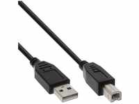 InLine USB 2.0 Kabel, A an B, schwarz, 0,5m 34550X