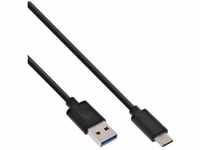 InLine USB 3.2 Kabel, Typ C Stecker an A Stecker, schwarz, 0,5m 35716