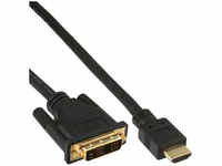 InLine HDMI-DVI Kabel, vergoldete Kontakte, HDMI Stecker auf DVI 18+1 Stecker,...