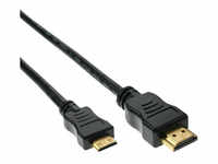 InLine HDMI Mini Kabel, High Speed HDMI Cable, Stecker A auf C, verg. Kontakte,