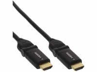 InLine HDMI Kabel, HDMI-High Speed mit Ethernet, Stecker / Stecker, verg. Kontakte,