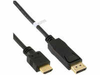 InLine DisplayPort zu HDMI Konverter Kabel, schwarz, 5m 17185