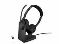 Jabra Evolve2 55 Link380a MS Stereo – schnurloses Stereo Headset mit USB-A -