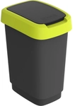 Rotho Kunststoff AG Rotho TWIST Abfalleimer, 10 Liter, M&uuml;lleimer mit Schwing- und