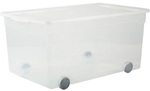 Rotho Kunststoff AG Rotho CLEAR Clearbox mit QR-Code, Aufbewahrungsbox, transparent,