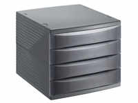 Rotho Kunststoff AG Rotho QUADRA Bürobox mit 4 Schubfächern, Schubladenbox,...