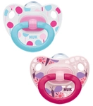 NUK Classic Happy Days Schnuller, Silikonschnuller mit Kiefergerechter Form, 1