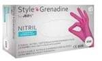AMPri Handelsgesellschaft mbH Style Grenadine Nitrilhandschuhe, puderfrei, magenta,