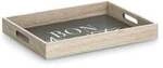Zeller Present Handels GmbH Zeller Holztablett Bon Appetit, anthrazit,...