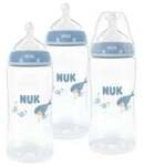 NUK First Choice Babyflaschen, 300 ml, 3er-Set, Moderne Trinkflaschen mit NUK