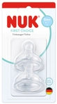 NUK First Choice Trinksauger, 2er-Set, Silikon-Babysauger f&uuml;r ruhiges und
