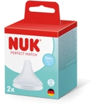 NUK Perfekt Match Trinksauger, 2er-Set, Weicher Babysauger f&uuml;r ruhiges und