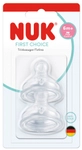 NUK First Choice Trinksauger, 2er-Set, Silikon-Babysauger f&uuml;r ruhiges und