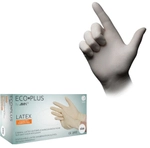 AMPri Handelsgesellschaft mbH ECO-PLUS Latexhandschuhe, puderfrei, wei&szlig;, Unsterile