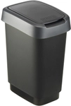 Rotho Kunststoff AG Rotho TWIST Abfalleimer, 10 Liter, M&uuml;lleimer mit Schwing- und