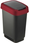 Rotho Kunststoff AG Rotho TWIST Abfalleimer, 10 Liter, M&uuml;lleimer mit Schwing- und