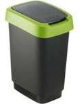 Rotho Kunststoff AG Rotho TWIST Abfalleimer, 10 Liter, M&uuml;lleimer mit Schwing- und